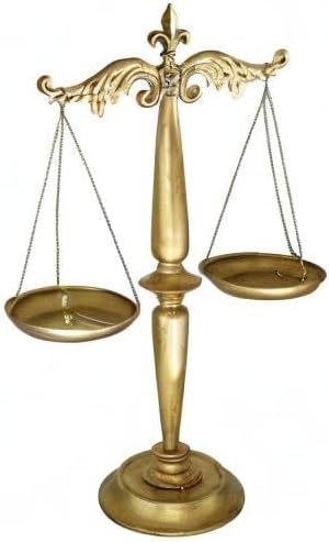 Owlgift Large Metal Jewelry Tower Organizer Stand, Necklaces Bracelets Earrings Holder Storage, Aesthetic Room Décor, Cosmetic Centerpiece Display, Lawyer Scale of Justice