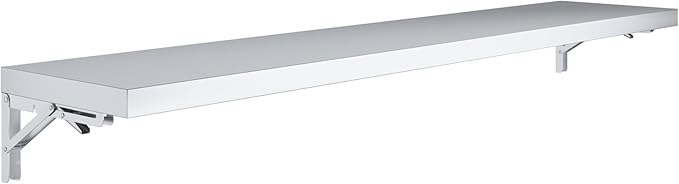 AmGood Stainless Steel Folding Wall Shelf 12 in. x 60 in. NSF | Concession Stand, Food Truck, Kitchen, Restaurant, Garage, Laundry, Utility Room