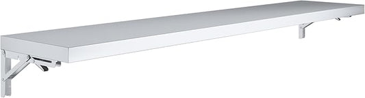 AmGood Stainless Steel Folding Wall Shelf 12 in. x 60 in. NSF | Concession Stand, Food Truck, Kitchen, Restaurant, Garage, Laundry, Utility Room