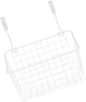 DECHOUS Over Door Basket Organizer White Hanging Storage Rack for Kitchen Cabinet Bathroom Office Rust Resistant Ventilated Holder to Maximize Space Without Hardware Installation