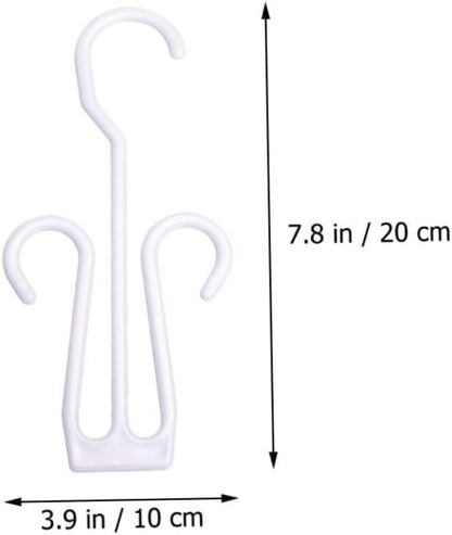 VOSAREA 20Pcs Plastic Shoe Hanging Hooks Shoe Display and Drying Racks Adjustable Storage Organizers for Closet and Door for Home and Travel
