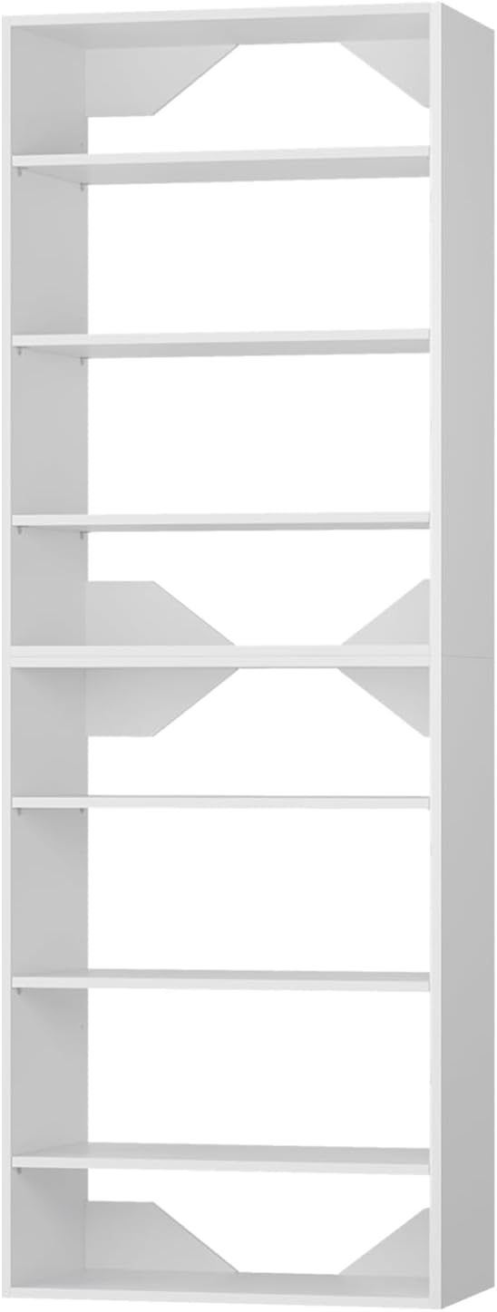 ROOMTEC Modular Closet System, 25.5" Shelf Closet Tower Wall-Mounted Closet Organizer, Wooden Tower for Walk-In Closets, Wardrobe Storage Kit, White