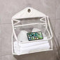 Transparent Bathroom Hanging Clothes Bag Dorm Supplies Dorm Room Essentials Waterproof Shower Storage Organizer (White,Upgraded version)