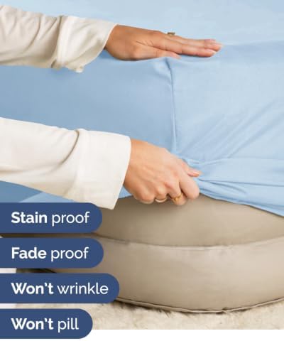 CGK Linens 2 Pack Extra Deep King Fitted Sheets - Light Blue - Image 5