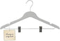 All Hung Up Hangers Slim Plastic Clothes Hangers with Clips, Space-Saving Design with Non-Slip Grip, Durable for Everyday Use, White, 100pcs
