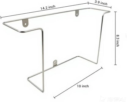 2 Pcs Vinyl Wall Mount Holder, Metal Vinyl Record Wall Mount Shelf, Matte Black Floating LP Display Rack, Minimalist Steel Album Holder, Storage for LPs & Album Covers silver