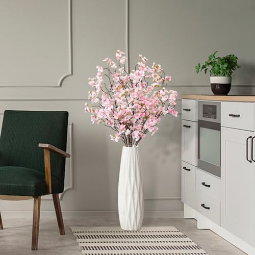 Dremisland 4Pack Artificial Cherry Blossom Flowers Faux Cherry Blossom Stem - Image 2