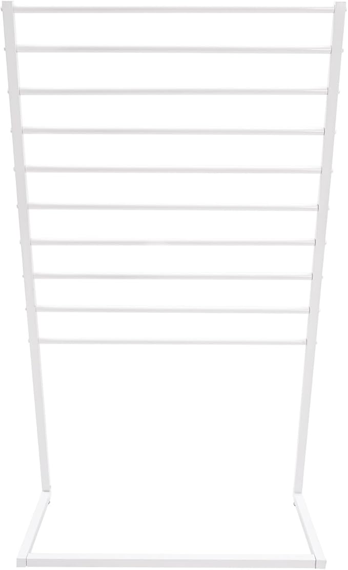 Scarf Display Stand, 10 Tier Metal Scarf Holder Organizer, Scarf Hanger Scarf Holder Scarf Organizer Belt Organizer Pants Rack Scarf Rack for Commercial Clothing Retail Store (White, 80cm)
