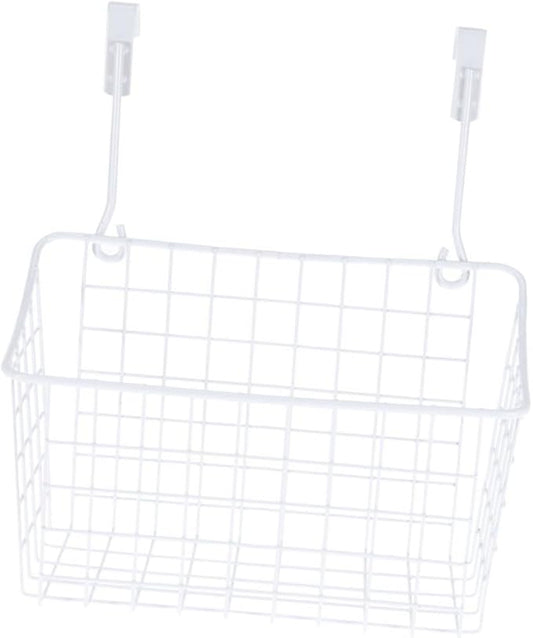 Cabilock White Hanging Cabinet Storage Basket with Ventilated Design Rust Resistant Door Organizer for Kitchen Bathroom Office Cabinets Easy to Install and Remove Space Saving Holder