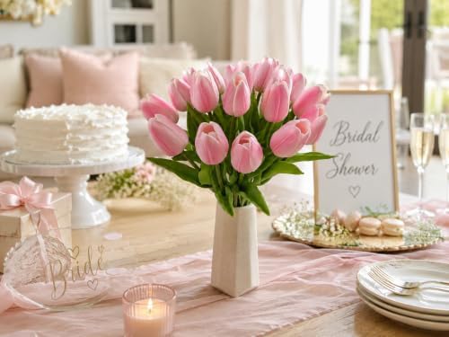 Mandy's 20pcs Artificial Peach Pink Tulips - Image 5