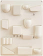 Plastic Wall Mount Organizer, Cabinet Door Organizer, Torage Organizer, Art Wall Decor, Wall Organizer for Bathroom, Kitchen, Living Room(White)