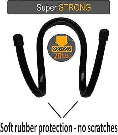 Multifunctional Hat Rack and Hanger - Over Seat Hat Holder With Hook - Keeps Hat Shape for Caps, Bags, and Safety Helmets - 2 Pack