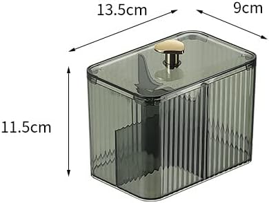 Qtip Fashion Clear Dispenser, Apothecary Box Acrylic Organizer for Q-tips, Cotton Swabs, Cotton Rounds - Green