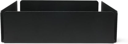 Modern Square Metal Tray Organizer for Bathroom Vanity Countertop Storage, Black