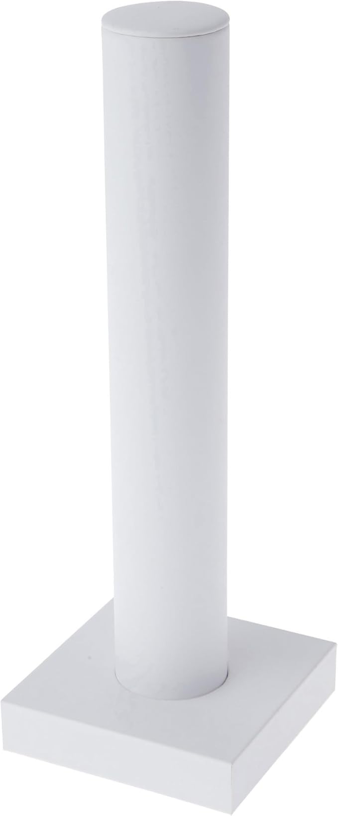 Plymor White Faux Leather Vertical Bracelet Display Stand, 4.625" W x 13" H (Pack of 2)