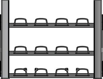 Hafele TAG Hardware 18" Shoe Rack Pull Out for Closet, Engage Collection, Matt Nickel