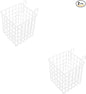 Cabilock 2pcs Hanging Wire Basket Organizer for Kitchen and Bathroom Space-saving Storage Hooks for Easy Installation for Pantry Craft Room