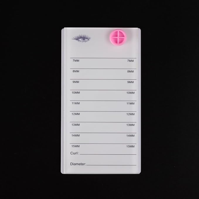 Acrylic Eyelash Pallet For 8 Layers Storage Organizer, Grafting False Eyelashes With 7-15mm Scale Glue Cup Palette, Cosmetic Beauty Extension Supplies (A White Pallet)