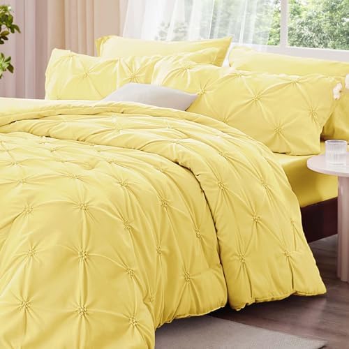 BEDELITE King Comforter Set Light Yellow,Fluffy & Soft Comforter - Image 2