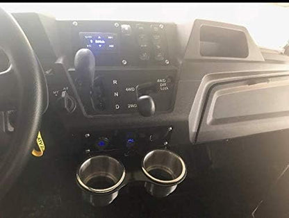 Compatible with Honda Pioneer 700 Cup Holder with plastic cups SOLID back