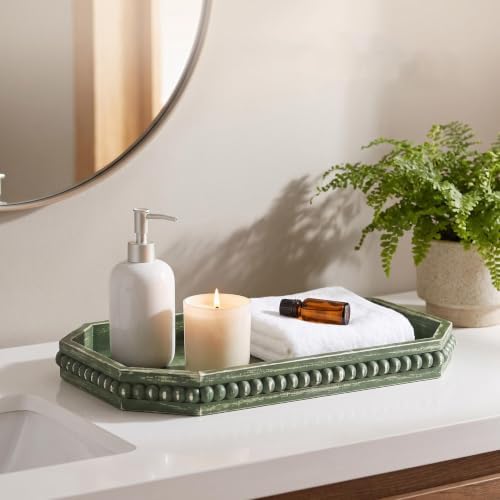 Hrastany Green Wood Decorative Tray, Coffee Table Tray for Ottoman - Image 5