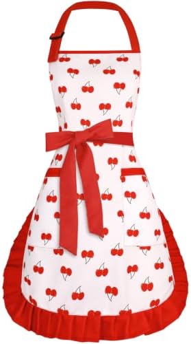 Cute Aprons for Women with Pockets, Cooking Kitchen Apron Dress for Girls by Unknown
