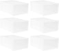 Alipis 6pcs Transparent Stackable Shoes Storage Box Plastic Shoe Containers for Closet Organization Design for Easy Access and Space Saving