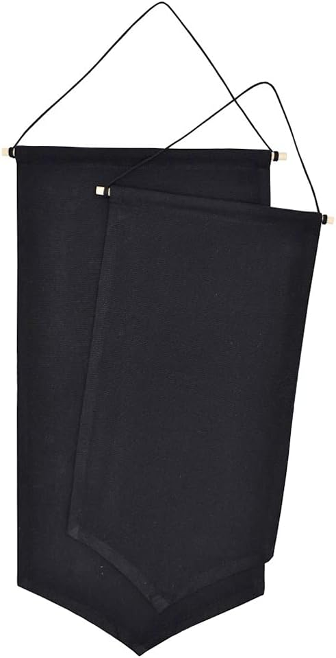 Tookie Hanging Brooch Pin Organizer, Canvas Jewelry Display Pennant, Badge Collection Board Banner Home Party Festival Decorative Storage Holder for Earrings/Necklace/Rings(Black,Size:M)