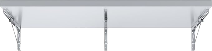 AmGood Stainless Steel Folding Wall Shelf 18 in. x 48 in. | NSF | Concession Stand, Food Truck, Kitchen, Restaurant, Garage, Laundry, Utility Room