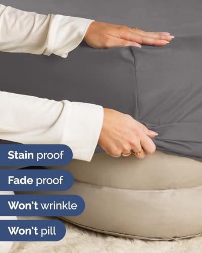 CGK Linens 2 Pack Extra Deep Full Fitted Sheets - Dark Grey - Image 5