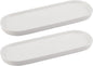 VanEnjoy White Oval Ceramic Tray for Bathroom Counter, Kitchen Counter, Nightstand - Sturdy, Glossy Finish, Dishwasher Safe