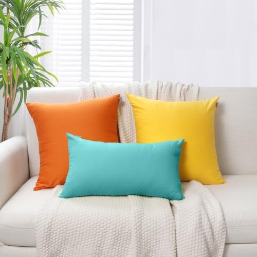4-Pack 100% Cotton Lumbar Comfortable Solid Decorative Throw Pillow Case,Thmyo Rectangle Cushion Cover Pillowcase Sublimation Blank Pillow Covers DIY Throw Pillowcase(12x20inch/30x50cm, Green) - Image 3