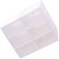 6PCS Stackable Transparent Shoe Storage Boxes Thickened Plastic Containers for Men White Frame Organizer Space-saving Shoe Bins for Small Closets and Dorm Rooms