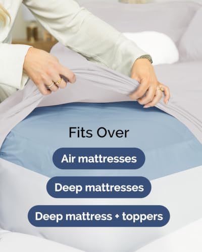 CGK Linens 2 Pack Extra Deep Twin XL Fitted Sheets - French Grey - Image 7