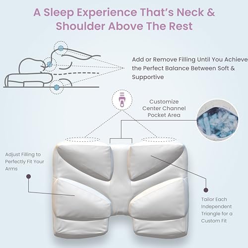 Wife Pillow - Cooling Shredded Memory Foam, 1 LBS Extra Bag of Stuffing, Premium Ice Gel Infused Blended with Siliconized Fiberfill. Customize Your Comfort & Support. Filling: Medium - Firm - Image 4