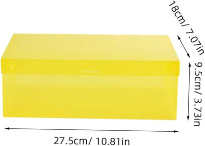 7pcs Shoe Storage Boxes, Stackable Foldable Pp Plastic Organizers with Lids, Colorful 27.5×18×9.5cm Containers for Home Closet and ’ Shoe Storage