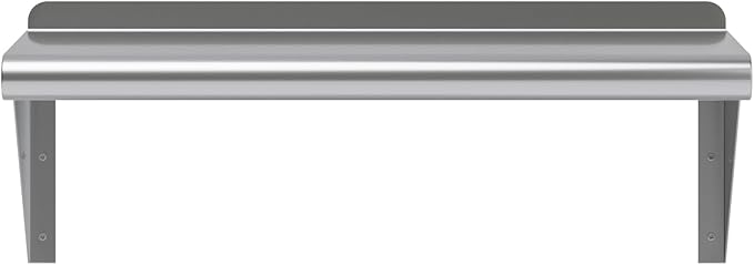 AmGood 10 in. x 24 in. Stainless Steel Wall Shelf | NSF | Metal Shelving | Garage, Laundry, Storage, Utility Room | Restaurant, Commercial Kitchen