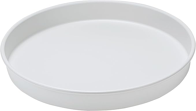 Amolliar Lazy Susan Organizer, 10" Metal Rotating Turntable for Kitchen, Fridge, Cabinet, Countertop, Pantry Storage Organizer, Tray for Household Purpose, Under Sink Organizer, Spice Rack, White 1PC