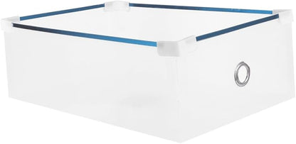 Ciieeo Low Heel Shoe Box 10pcs Plastic Drawer Type Storage Plastic Shoe Case Organizer Metal Edging