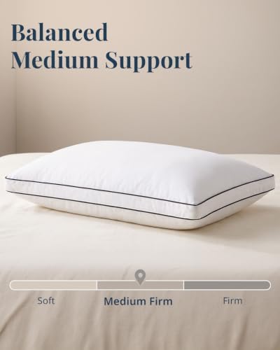LANE LINEN Queen Size Bed Pillows for Sleeping, Set of 2, 20x30 - White - Image 6