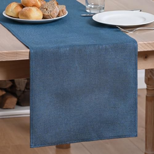 Artoid Mode Navy Blue Table Runner, Seasonal Summer Fall Washable Kitchen Dining Table Decoration for Home Party Decor 13x90 Inch by ArtoidMode