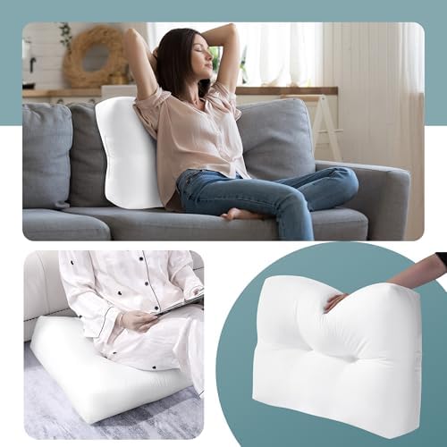 HOMBYS Shredded Foam Sofa Back Cushions, Supportive Back Cushion Replacement for Couch, Stuffing Filling Lumbar Support Pillow for Couch, Bed, Floor, (31.4"x18"x5") - Image 5
