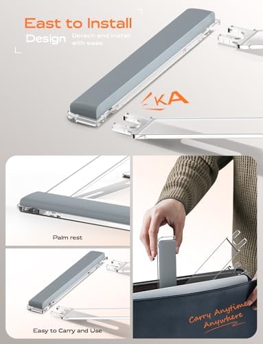 LOXP Acrylic Laptop Stand for Desk, Laptop Stand with Wrist Support - Image 5