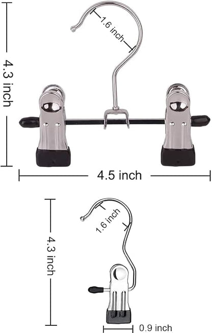 20 Pack Boot Hangers Closet Hanging Clips Laundry Hooks for Hats, Pants, Towel, Socks, Handbags, Bags, Underwear