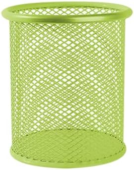 Pen Holder Cup Metal Mesh Pencil Holder Desk Pencil Cup Round Pen Organizing Cup Office Pen Organizer Cute Pencil Organizer for School Green by Unknown