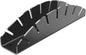 Hat Organizer for Closet Shelf, Hat Holder for 7 Baseball Caps, Tabletop Free Standing Hat Storage Rack, Small Ball Cap Stand for Display and Organizer Bedroom Office (Black)