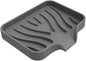 1 Pack Silicone Soap Dish with Drain, Kitchen Sink Sponge Holder, Self Draining Bar Soap Holder for Shower Bathroom Kitchen Counter Sink, Keep Soap Dry, Easy to Clean, Grey