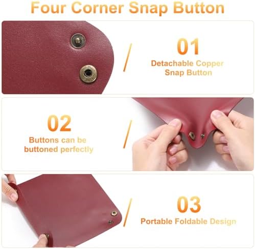 HARFINGTON PU Leather Valet Tray Unisex Folding Small Catchall Tray Portable Entryway Table Tray Nightstand Bedside Desk Tray for Key Wallet Watch Coin Jewelry Dice, Green - Image 4