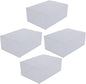 Housoutil 4pcs Pp Plastic Shoe Storage Boxes Drawer-style Stackable Shoe Organizer for Home Closet and Entryway