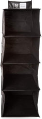 Homiegear Wall Hanging Organizer, 4 Storage Case Racks - Closets Organization Storage System for Caps, Wallet, Shoes, Towel, Goggles, Scarves, Belt & More for Closets Items - (Black)